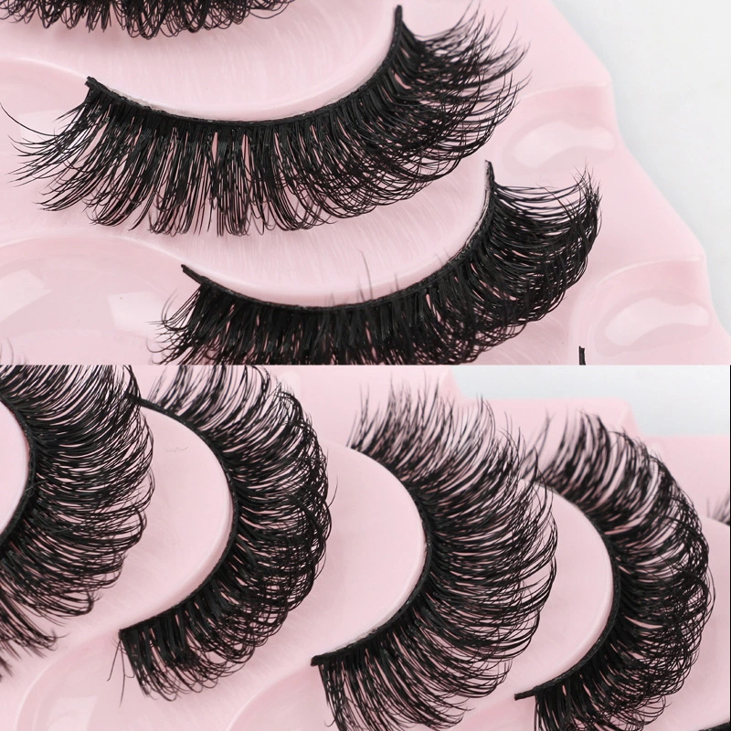 Wholesale False Lashes Handmade Vegan 3D 5D Silk Lashes Faux Mink Eyelashes