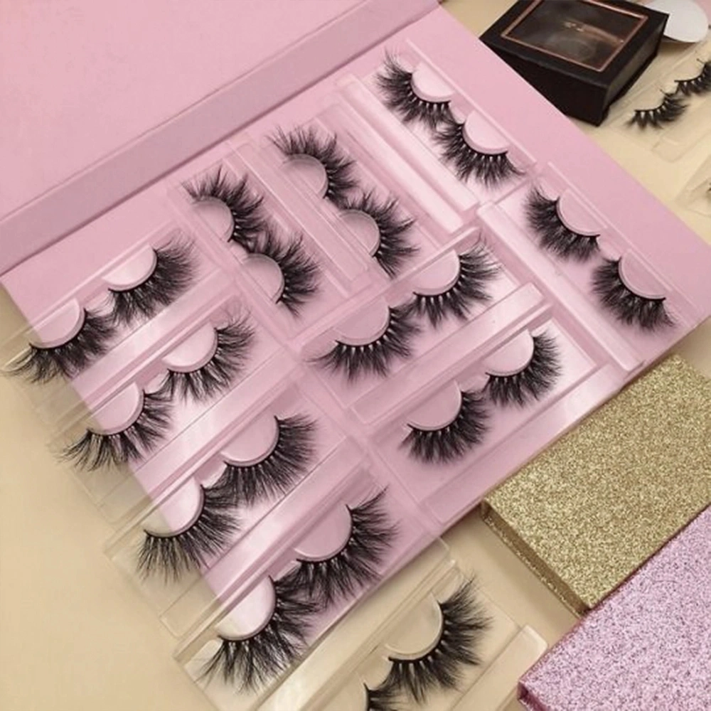 Hot 25mm Lashes Real Mink Eyelash 100% Hand Made Eyelashes with Logo Label Makeup Eyelash Extension