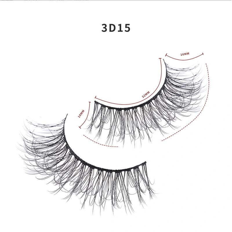 Top Quality Reusable Wispy Fluffy 3D Natural Synthetic Fibre False Eyelashes