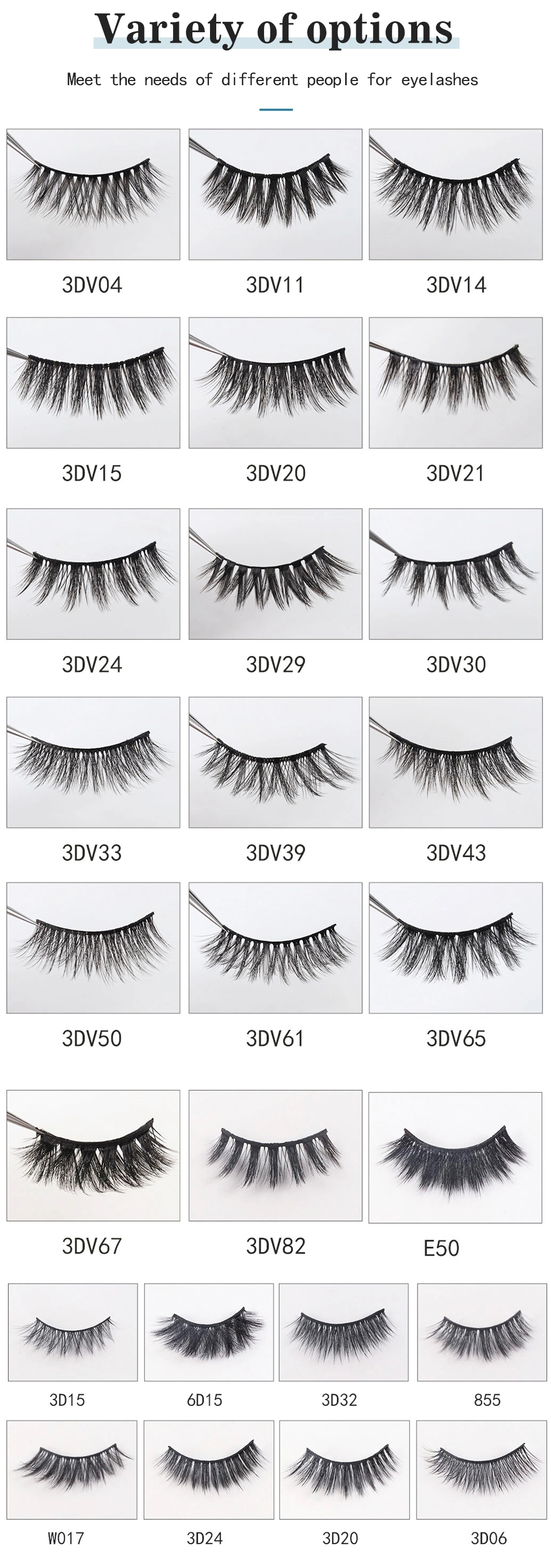 Wholesale Private Label Premium Synthetic 3D Faux Mink Silk Lashes Manufacturer 3D Faux Mink Silk False Eyelashes