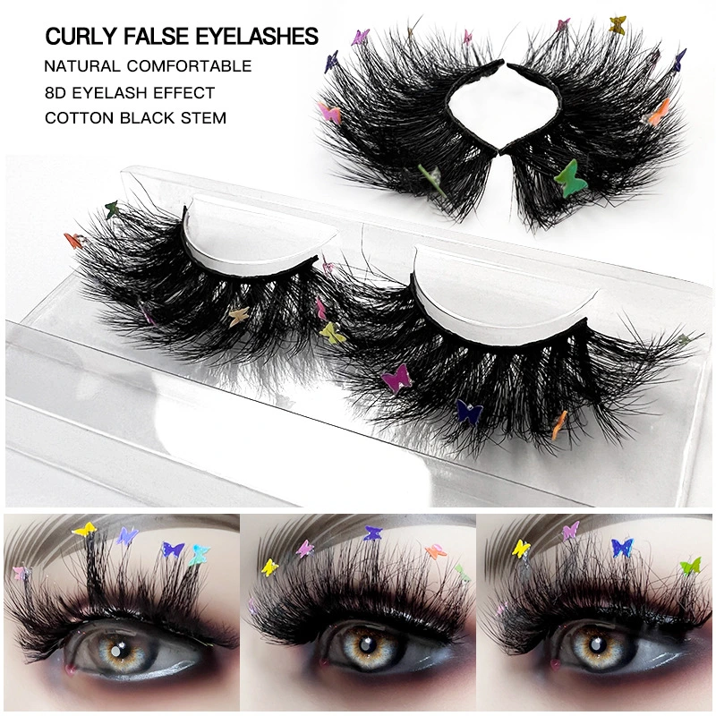 Wholesale Colored Party Use Faux Mink 8d Eyelashes