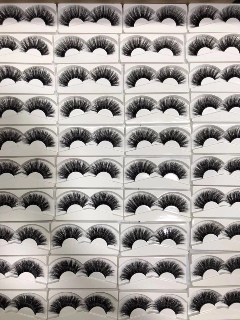 Low MOQ Lashes Vendor 15-25mm Real Mink Fur Eyelashes with Make up for Lash