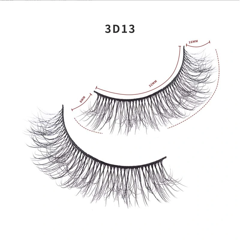 Top Quality Reusable Wispy Fluffy 3D Natural Synthetic Fibre False Eyelashes