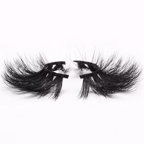 Оптовые полоски под собственной торговой маркой, настоящие пушистые норковые ресницы, норковые ресницы 25 мм.