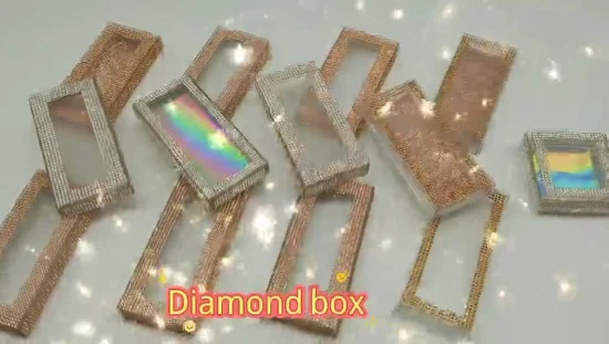 Bling Lashbox Diamond, оптовая цена, Новое поступление 2021 года, чехол с бриллиантами, индивидуальная упаковка, 3D норковые ресницы